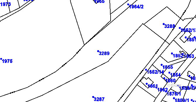 Parcela st. 3289 v KÚ Vráž u Berouna, Katastrální mapa