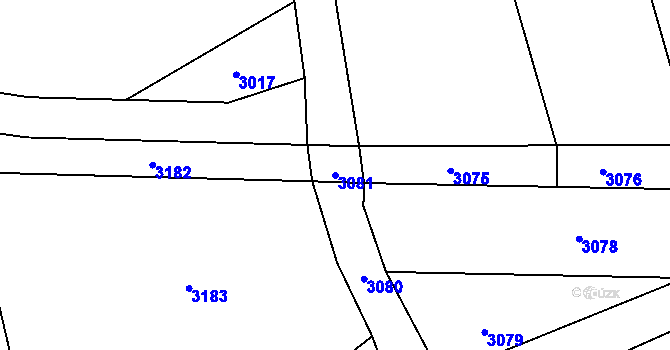 Parcela st. 3081 v KÚ Vráž u Berouna, Katastrální mapa