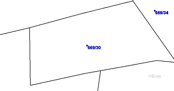 Parcela st. 669/30 v KÚ Vráž u Písku, Katastrální mapa