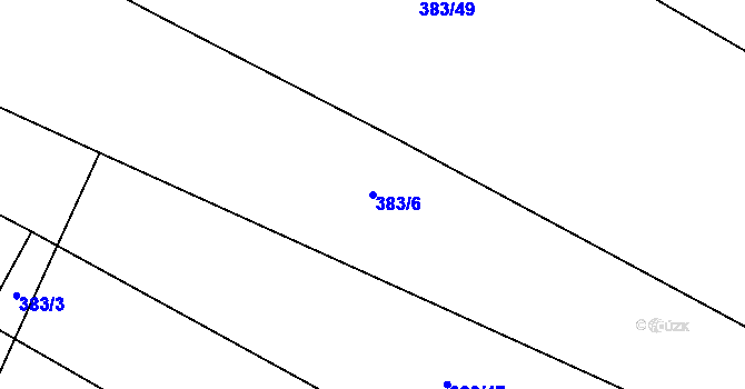 Parcela st. 383/6 v KÚ Vražkov, Katastrální mapa