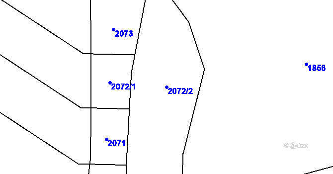Parcela st. 2072/2 v KÚ Vražné u Oder, Katastrální mapa
