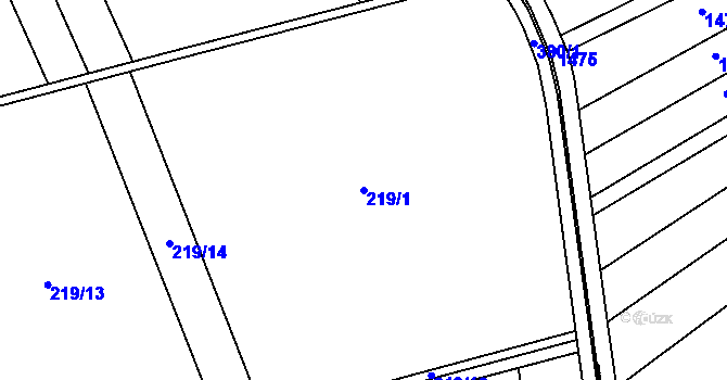 Parcela st. 219/1 v KÚ Štětovice, Katastrální mapa