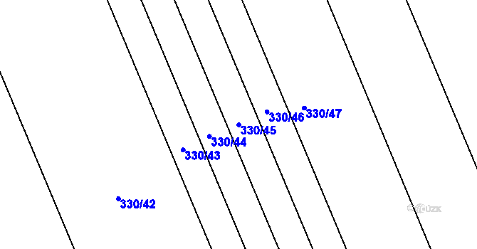 Parcela st. 330/45 v KÚ Vrbátky, Katastrální mapa