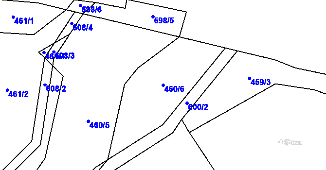 Parcela st. 460/6 v KÚ Skřipová, Katastrální mapa