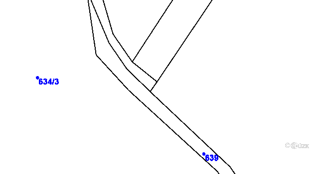 Parcela st. 642/12 v KÚ Vetlá, Katastrální mapa