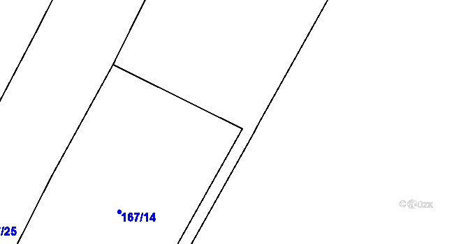 Parcela st. 167/15 v KÚ Vetlá, Katastrální mapa