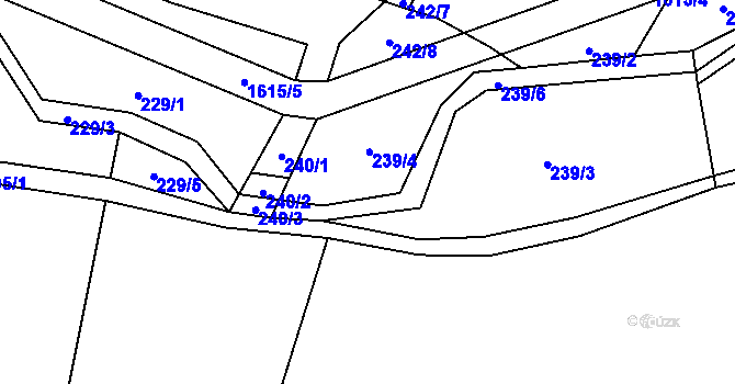 Parcela st. 239/5 v KÚ Vrbice u Roudnice nad Labem, Katastrální mapa