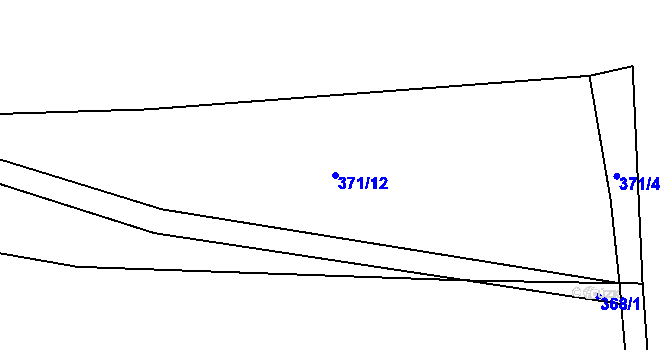 Parcela st. 371/12 v KÚ Vrbice nad Cidlinou, Katastrální mapa