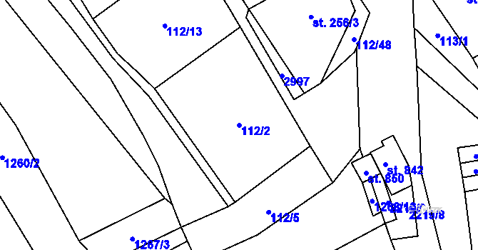 Parcela st. 112/2 v KÚ Vrbice u Velkých Pavlovic, Katastrální mapa