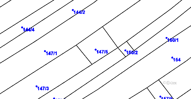 Parcela st. 147/5 v KÚ Vrbice u Velkých Pavlovic, Katastrální mapa