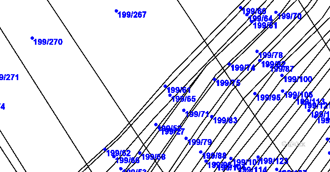 Parcela st. 199/61 v KÚ Vrbice u Velkých Pavlovic, Katastrální mapa