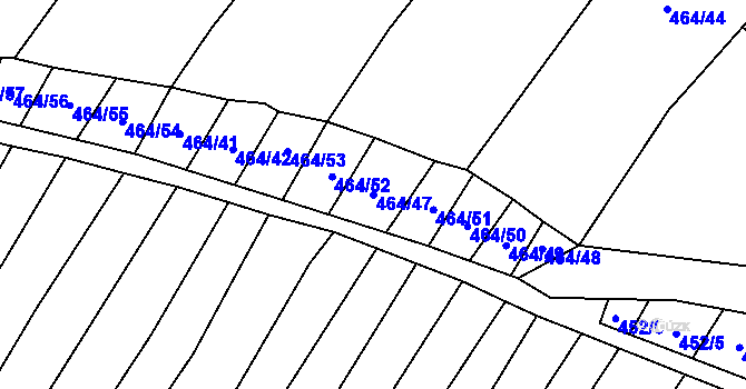 Parcela st. 464/47 v KÚ Vrbice u Velkých Pavlovic, Katastrální mapa