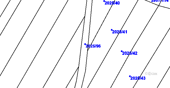 Parcela st. 2025/96 v KÚ Vrbice u Velkých Pavlovic, Katastrální mapa