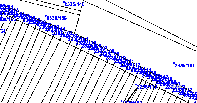 Parcela st. 2335/109 v KÚ Vrbice u Velkých Pavlovic, Katastrální mapa