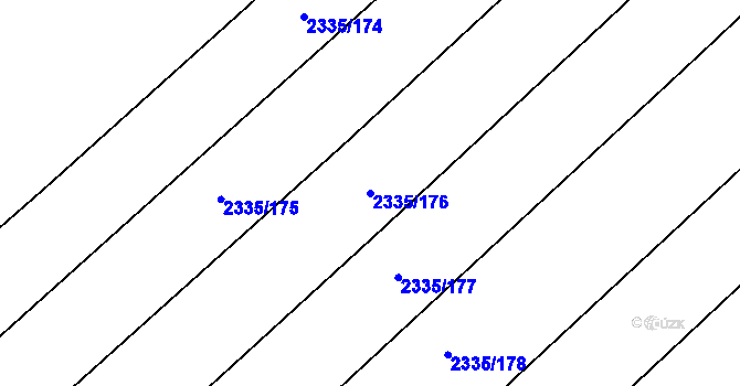 Parcela st. 2335/176 v KÚ Vrbice u Velkých Pavlovic, Katastrální mapa