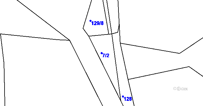 Parcela st. 7/2 v KÚ Sychrov u Ledče nad Sázavou, Katastrální mapa