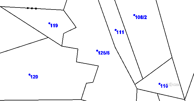 Parcela st. 125/5 v KÚ Sychrov u Ledče nad Sázavou, Katastrální mapa