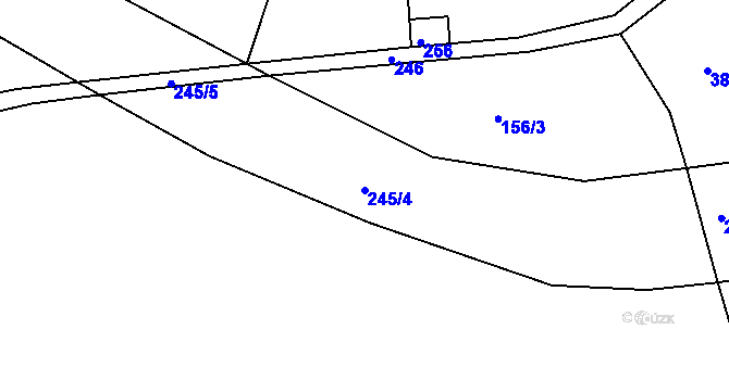 Parcela st. 245/4 v KÚ Sychrov u Ledče nad Sázavou, Katastrální mapa