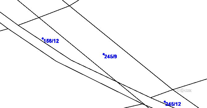 Parcela st. 245/9 v KÚ Sychrov u Ledče nad Sázavou, Katastrální mapa