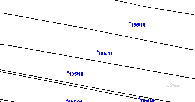 Parcela st. 185/17 v KÚ Vrbka u Ledče nad Sázavou, Katastrální mapa