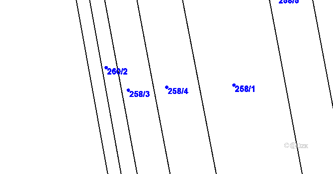 Parcela st. 258/4 v KÚ Vrbka u Opavy, Katastrální mapa