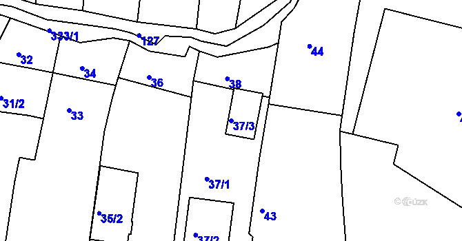 Parcela st. 37/3 v KÚ Vrbka u Opavy, Katastrální mapa