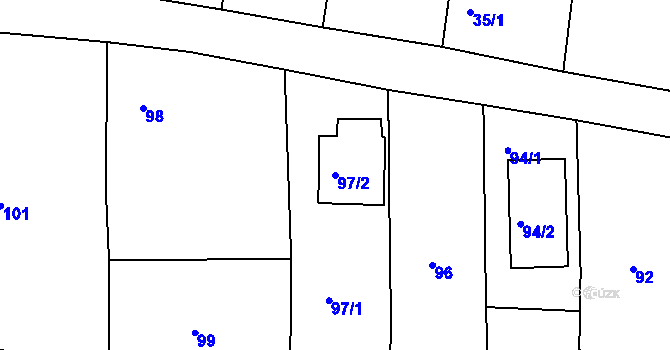 Parcela st. 97/2 v KÚ Vrbka u Opavy, Katastrální mapa