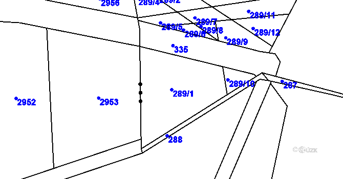 Parcela st. 289/1 v KÚ Vrbka u Opavy, Katastrální mapa