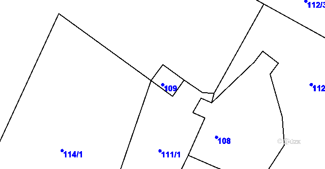 Parcela st. 109 v KÚ Ludvíkov pod Pradědem, Katastrální mapa
