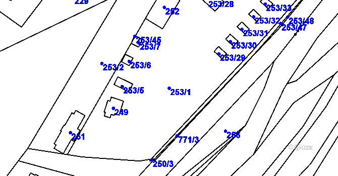 Parcela st. 253/1 v KÚ Ludvíkov pod Pradědem, Katastrální mapa