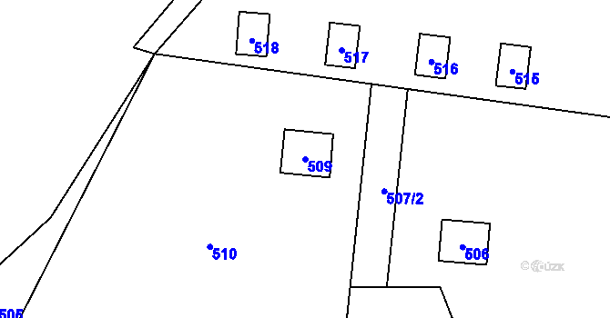 Parcela st. 509 v KÚ Ludvíkov pod Pradědem, Katastrální mapa