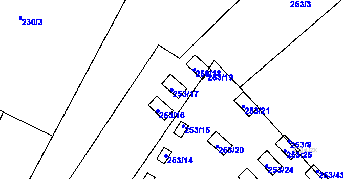 Parcela st. 253/17 v KÚ Ludvíkov pod Pradědem, Katastrální mapa