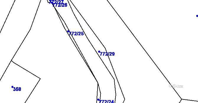 Parcela st. 772/29 v KÚ Ludvíkov pod Pradědem, Katastrální mapa