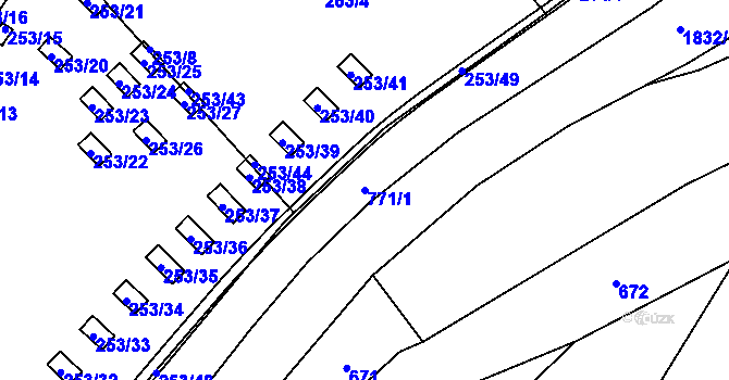 Parcela st. 771/1 v KÚ Ludvíkov pod Pradědem, Katastrální mapa