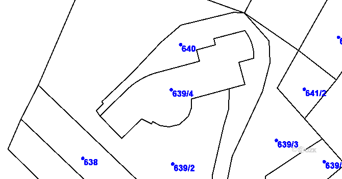 Parcela st. 639/4 v KÚ Ludvíkov pod Pradědem, Katastrální mapa