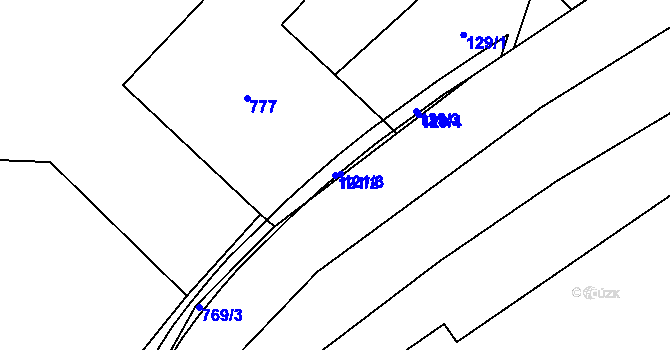 Parcela st. 121/2 v KÚ Ludvíkov pod Pradědem, Katastrální mapa