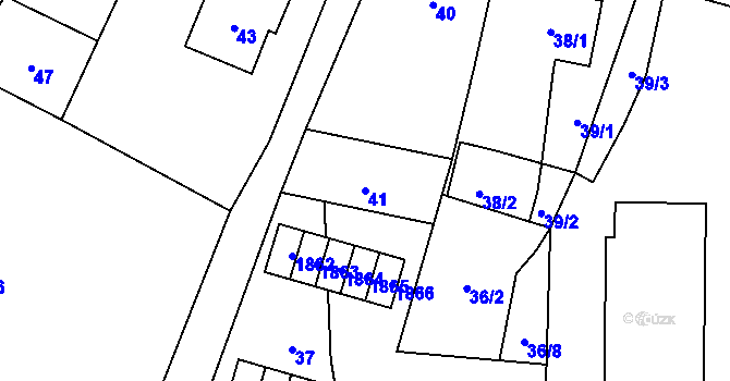 Parcela st. 41 v KÚ Vrbno pod Pradědem, Katastrální mapa
