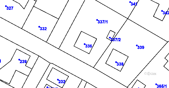 Parcela st. 336 v KÚ Vrbno pod Pradědem, Katastrální mapa