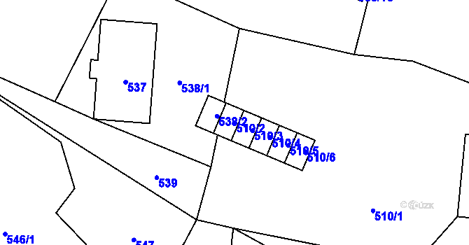 Parcela st. 510/2 v KÚ Vrbno pod Pradědem, Katastrální mapa