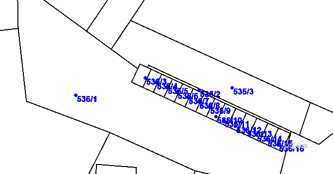 Parcela st. 536/5 v KÚ Vrbno pod Pradědem, Katastrální mapa
