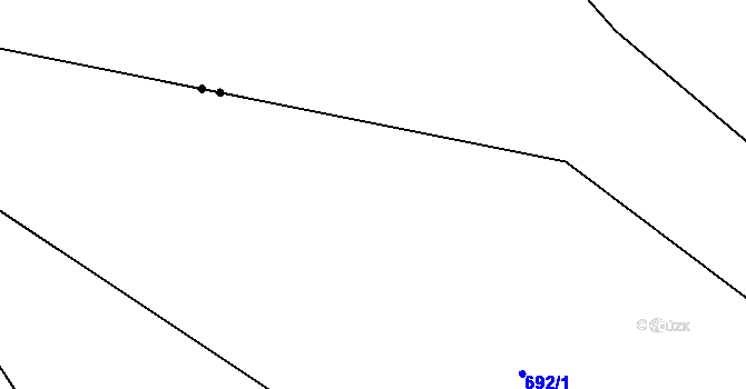 Parcela st. 692/5 v KÚ Vrbno pod Pradědem, Katastrální mapa