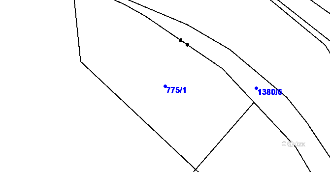 Parcela st. 775/1 v KÚ Vrbno pod Pradědem, Katastrální mapa