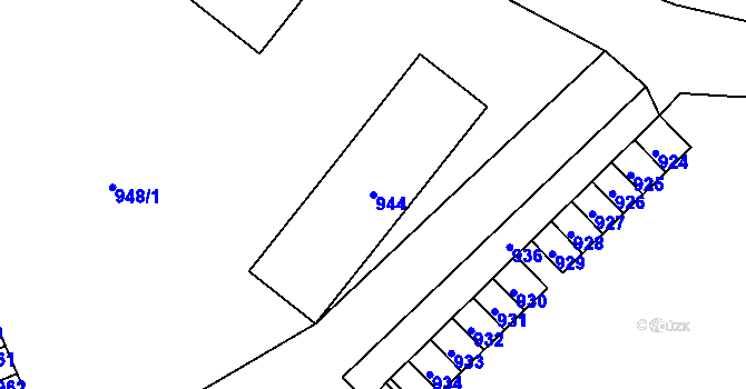 Parcela st. 944 v KÚ Vrbno pod Pradědem, Katastrální mapa