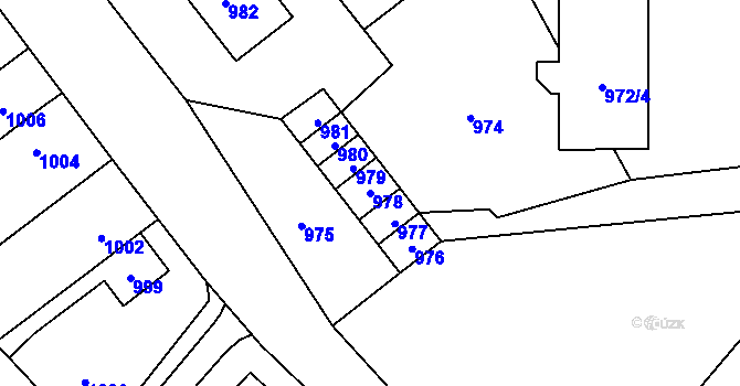 Parcela st. 978 v KÚ Vrbno pod Pradědem, Katastrální mapa