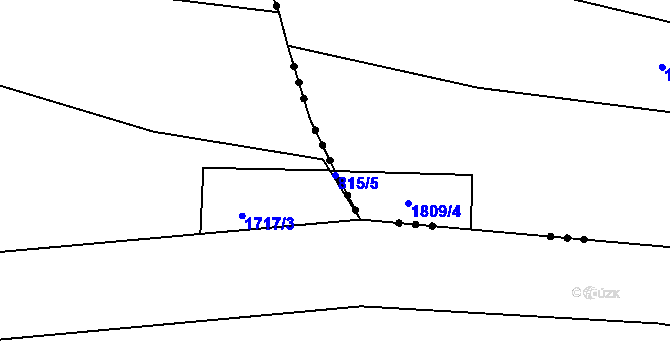 Parcela st. 815/5 v KÚ Vrbno pod Pradědem, Katastrální mapa
