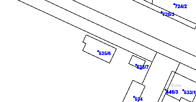 Parcela st. 535/6 v KÚ Vrbno pod Pradědem, Katastrální mapa