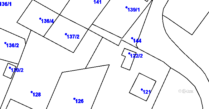 Parcela st. 137/3 v KÚ Vrbno pod Pradědem, Katastrální mapa