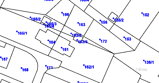 Parcela st. 162/4 v KÚ Vrbno pod Pradědem, Katastrální mapa