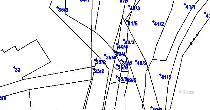 Parcela st. 35/4 v KÚ Železná pod Pradědem, Katastrální mapa