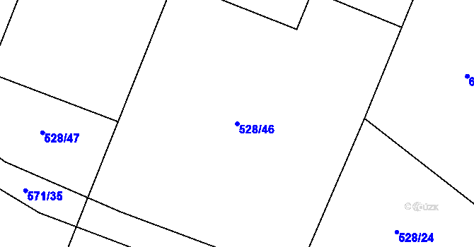 Parcela st. 528/46 v KÚ Vrbová Lhota, Katastrální mapa